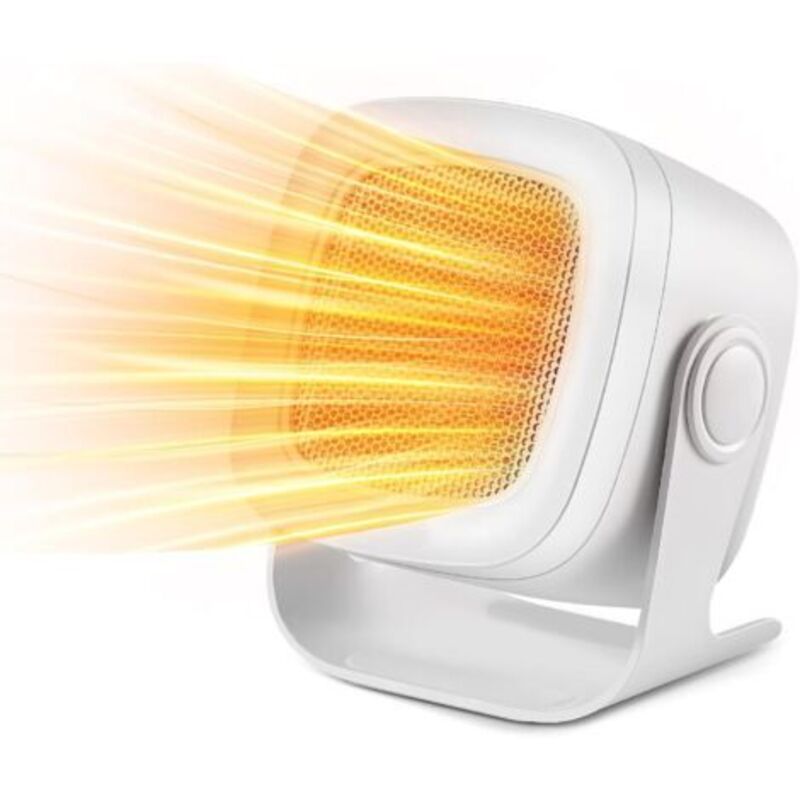 Heizlüfter, Mini-PTC-Elektroheizung, 90°-Oszillation, elektrische Heizung mit 2 Modi, kompakte Heizung, tragbare Heizung für Wohnzimmer, Schlafzimmer