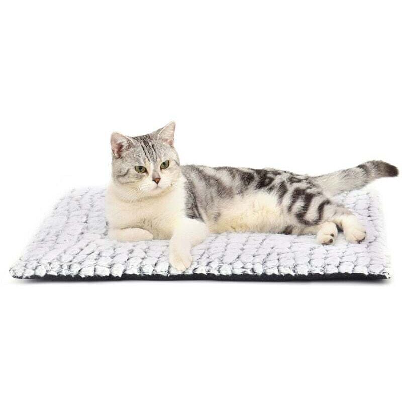 Heizmatte für Katzen und Hunde, 60 x 45 cm, selbstheizende Katzenkissenmatte ohne Strom und Batterien, waschbare rutschfeste Heizdecke für Hunde