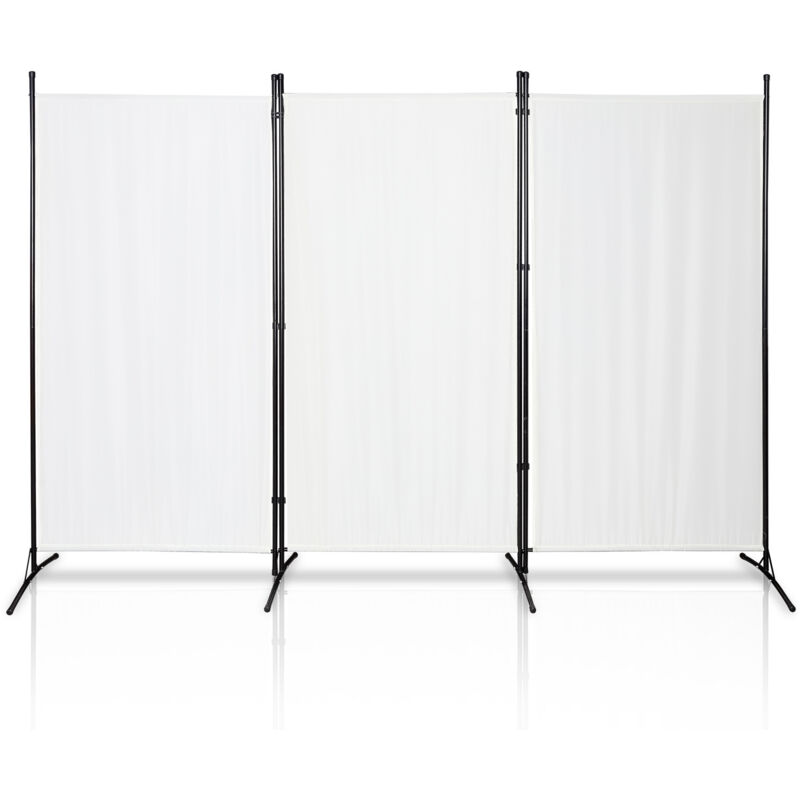 Swanew Paravent Sichtschutzwand Raumteiler Stellwand Raumteiler Trennwand Sichtschutz 3 teilig Beige