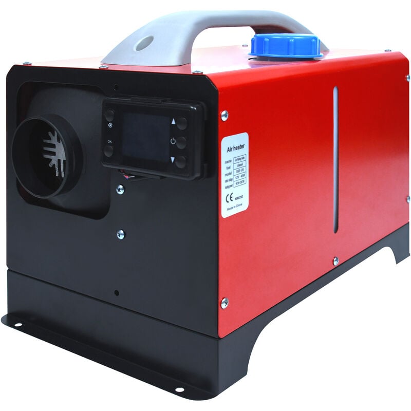 8KW 12V Diesel Luftheizung Lufterhitzer mit Fernbedienung Schalldämpfer und Schwarzes LCD Standheizung Kraftstoffheizung Dieselheizung für LKW RV