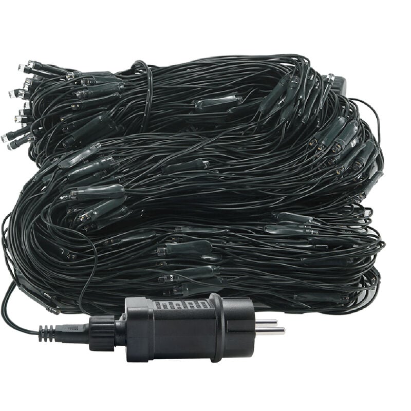 Outdoor-Lichterketten 6 x 4 m LED Lichternetz Lichterkette Vorhang Lichter Netz Beleuchtung Deko Weihnachten für Innen und Außen - Warmweiß, HENGMEI