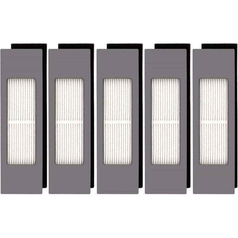 HEPA-Filter (5 Stück) für Ecovacs DEEBOT OZMO 920 950 T8 AIVI Max T9 T5 N5 N7 N8+ N8 Pro Plus DX55 DX93 DJ65 Saugroboter, Filterset für Saugroboter,