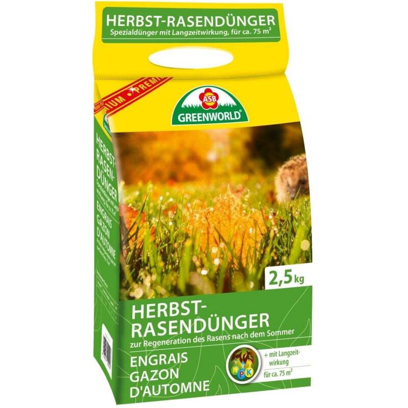 Herbst-Rasendünger 2,5 kg Dünger Rasen - Asb Greenworld