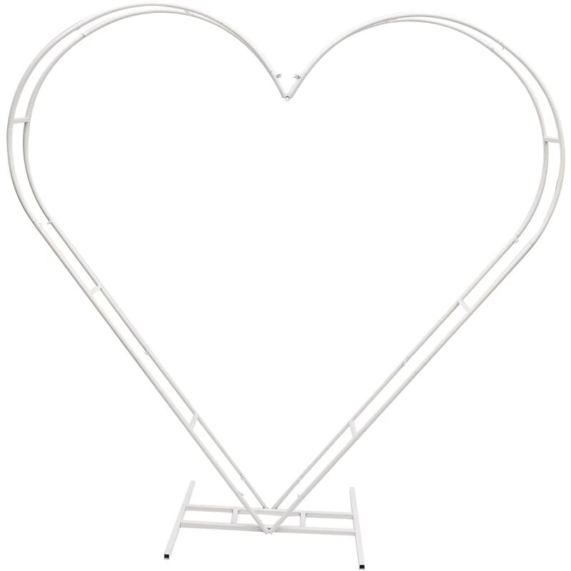 Herz Hochzeitsbogen,Herz Ballon Bogen Kit Metall Arch Stand Hochzeit Blumen Herzförmiges Kreis Rahmen Hoop Ständer Ballonbogen Set,für Hochzeit,