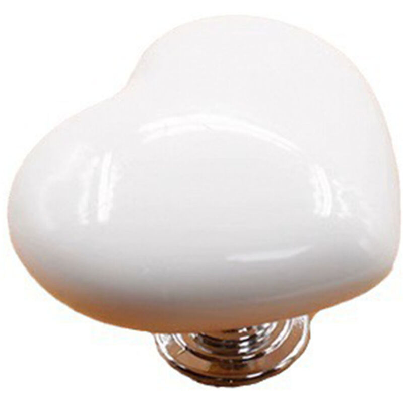 Herzförmiger Toilettenspülknopf – Hygienisches Accessoire für lange Fingernägel – Weiß – 1 Stück