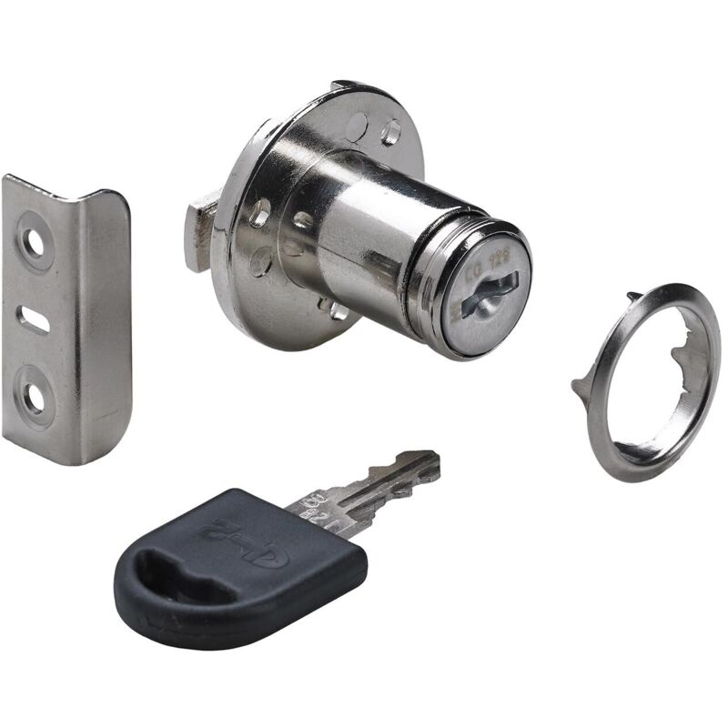 Hettich - Zylinder-Klappenschloss Zylinder ø 18 mm mit Flansch 17-23 mm Möbelbeschläge