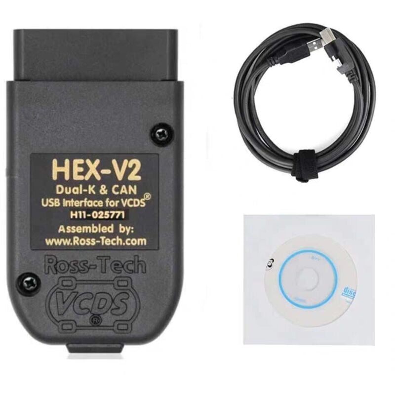 Ineasicer - hex V2 vcds vag com 25.3 5053 Diagnosekabel für VW/AUDI/Skoda/Seat Auto Reader USB-Scannerkabel (Englisch)