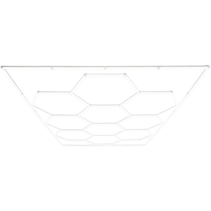 Monster Shop - Hexagon LED-Leuchten – 10 Leuchten mit Rahmen 2 x 5 i für Garage, Werkstatt