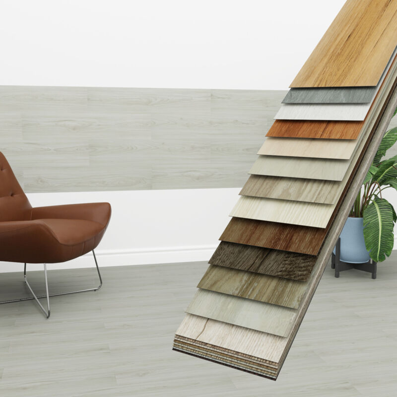 Hexim - Vinyldielen 0,97m² selbstklebend pvc Wandverkleidung Bodenbelag Holzoptik 91x15cm Paneele: 7 Dielen / 0.97 m², 2602-3 Frosted Ash