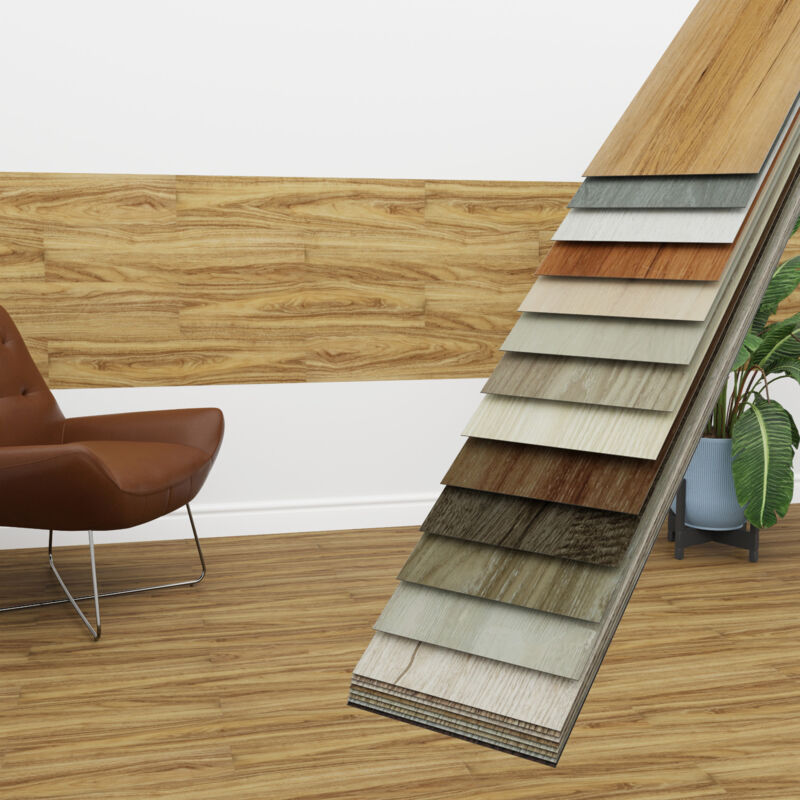 Hexim - Vinyldielen 0,97m² selbstklebend pvc Wandverkleidung Bodenbelag Holzoptik 91x15cm Paneele: 7 Dielen / 0.97 m², 4101-12 Rustical Maple