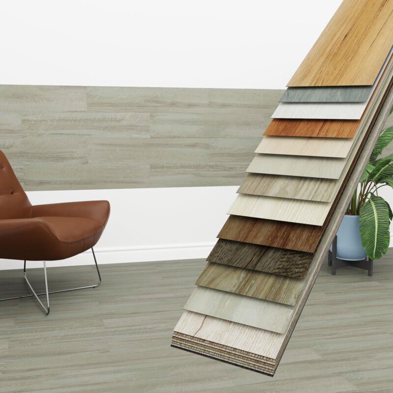 Hexim - Vinyldielen 0,97m² selbstklebend pvc Wandverkleidung Bodenbelag Holzoptik 91x15cm Paneele: 7 Dielen / 0.97 m², 1809-10B Frosted Birch