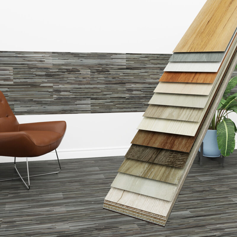 Hexim - Vinyldielen 0,97m² selbstklebend pvc Wandverkleidung Bodenbelag Holzoptik 91x15cm Paneele: 7 Dielen / 0.97 m², 6301-8 Weathered Timber