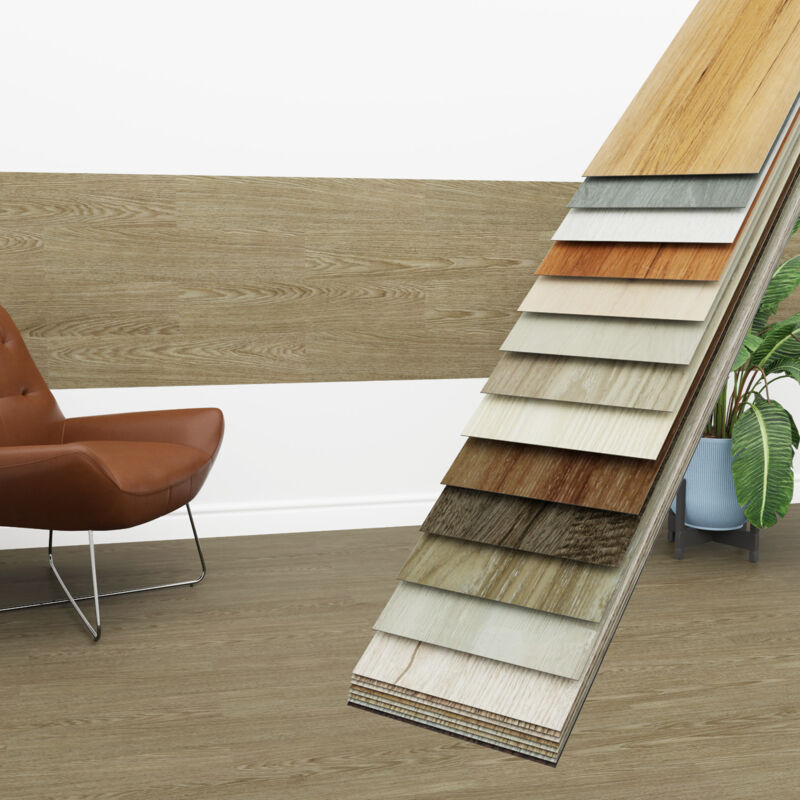 Hexim - Vinyldielen 0,97m² selbstklebend pvc Wandverkleidung Bodenbelag Holzoptik 91x15cm Paneele: 7 Dielen / 0.97 m², 1801-11 Smoky Oak