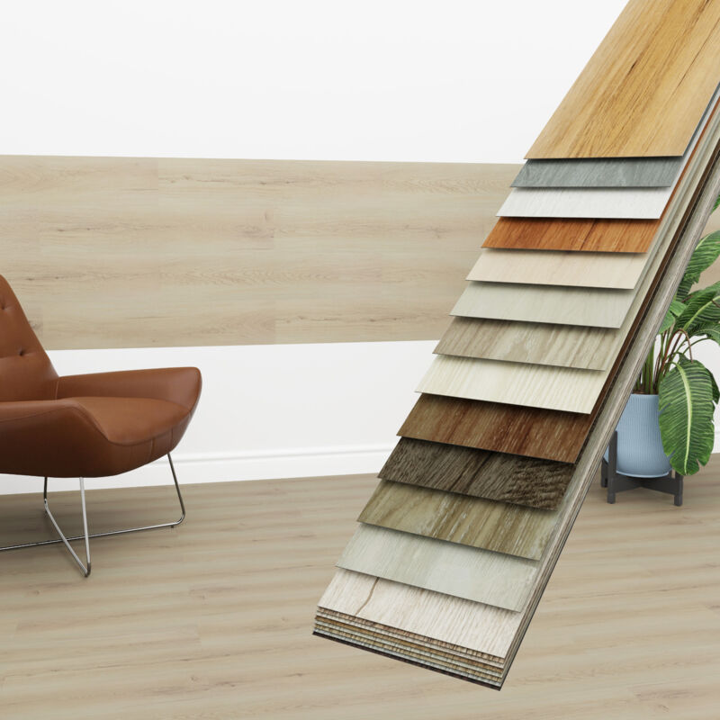 Hexim - Vinyldielen 0,97m² selbstklebend pvc Wandverkleidung Bodenbelag Holzoptik 91x15cm Paneele: 7 Dielen / 0.97 m², 1814-2 Vanilla Oak