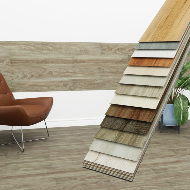 Hexim - Vinyldielen 0,97m² selbstklebend pvc Wandverkleidung Bodenbelag Holzoptik 91x15cm Paneele: 7 Dielen / 0.97 m², 1811-14 Rustic Teak