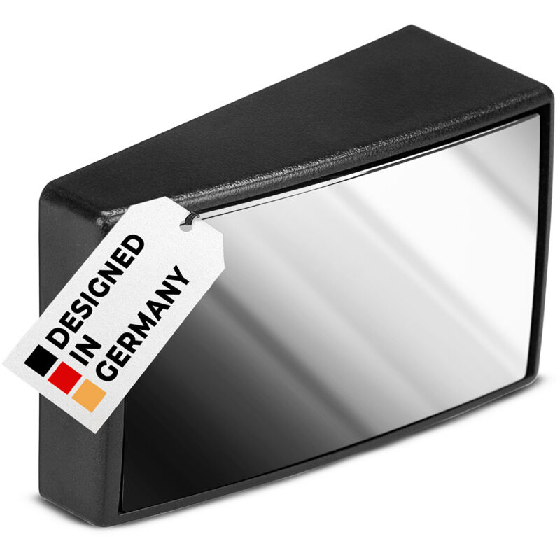 HEYNER® Weitwinkel-Mini-Spiegel Auto Toter Winkel Spiegel Rückspiegel eckig verstellbar konvex Auto Lkw SUV Transporter Bus Van Motorrad Wohnmobil
