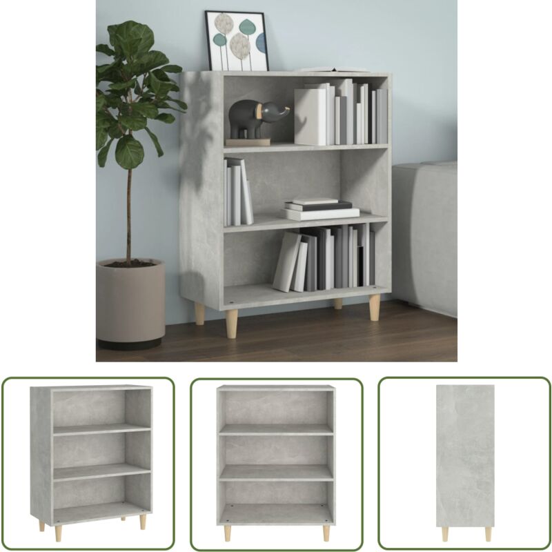 The Living Store Sideboard Betongrau 69,5x32,5x90 cm Holzwerkstoff - Schreibtisch - Wohnzimmermöbel - Sideboard - Regal - Holzmöbel