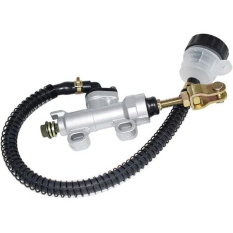 Hinterradbremszylinder, Hinterradfußbremse, hydraulischer Hauptbremszylinder, Pumpenbehälter für Motorrad, Dirtbike, ATV (weiß)