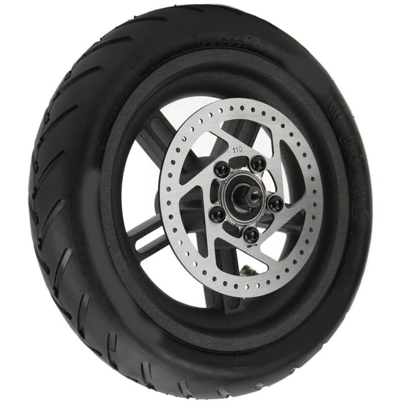 Hinterreifen für Elektroroller, pannensicheres Vollgummirad mit Scheibenbremse, geeignet für unwegsames Gelände, Gummilegierung