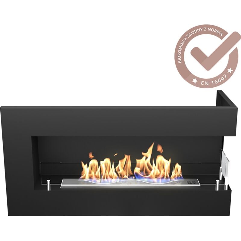 Hitze eingebauter Bio-Kamin SOUL R rechts Bioethanol Kamin Kaminofen Wärmequelle