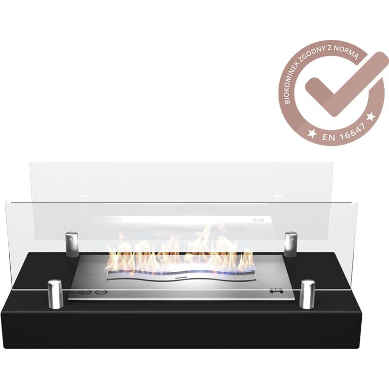 Hitze freistehender Bio-Kamin CALYPSO Bioethanol Kamin Wärmequelle Standkamin modern