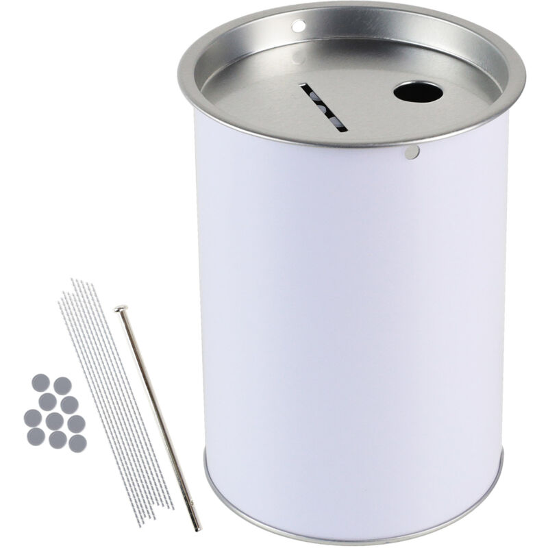 HMF - 46000-07 Spendendose, Spardose, Sammelbüchse, 14,5 x 10 cm, lichtgrau
