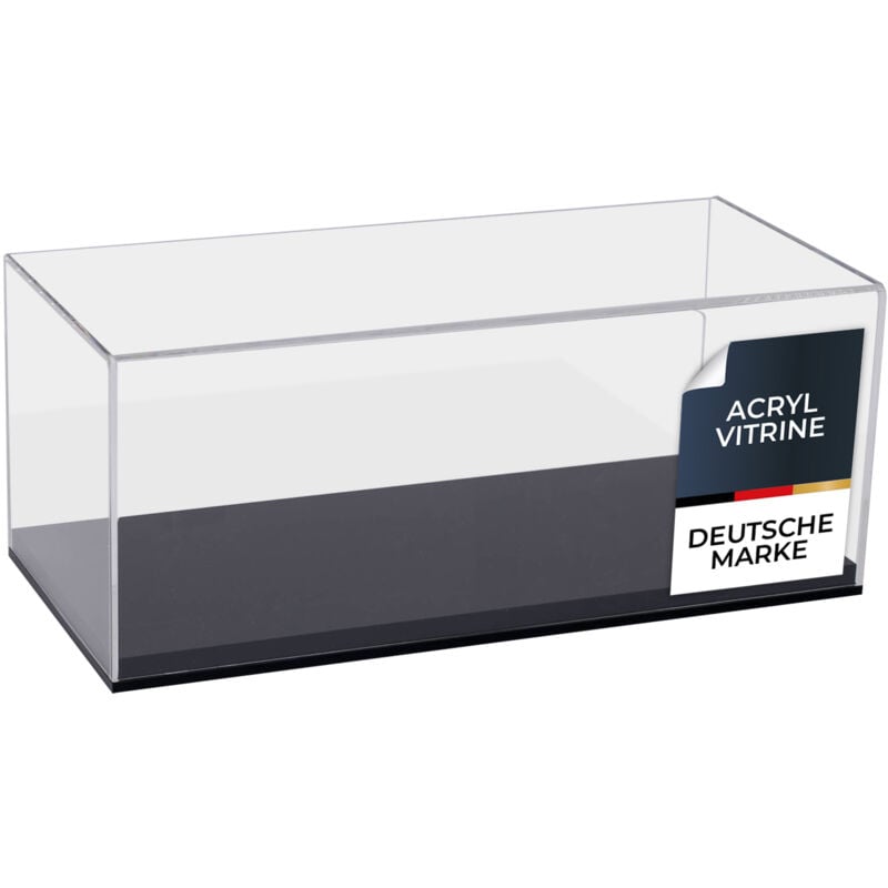 46804 Acryl Vitrine für Modellautos, Figuren, 34 x 16 x 14 cm - HMF