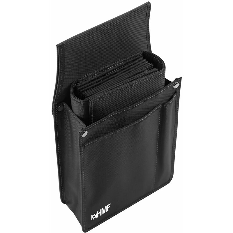 48842-11 Kellnertasche + Holster Set, Kellnerbörse inkl. Gürteltasche, 14 x 26 x 5,5 cm, schwarz - HMF