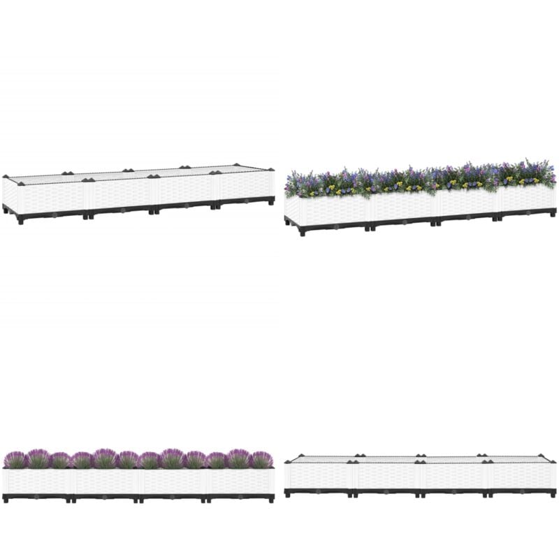 Hochbeet 160x40x23 cm Polypropylen - Hochbeet - Pflanzenbehälter - Gartenmöbel - Balkonpflanzen - Terrasse - Home & Living