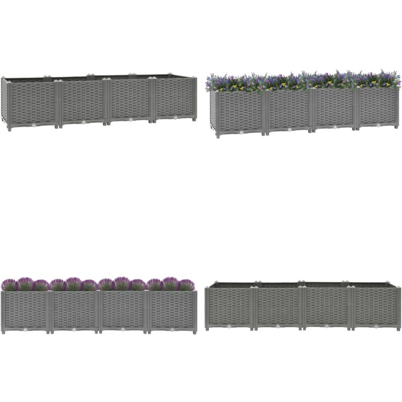 Hochbeet 160x40x38 cm Polypropylen - Hochbeet - Pflanzgefäß - Gartenmöbel - Polypropylen - Blumenerde - Home & Living