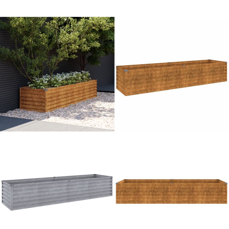 Hochbeet 194x50x36 cm Cortenstahl - Hochbeet - Cortenstahl - Gartendeko - Pflanzgefäß - Balkonbepflanzung - Home & Living