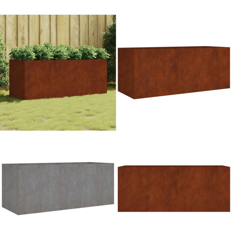 Hochbeet 200x80x80 cm Cortenstahl - Cortenstahl Hochbeet - Gartendekoration - Pflanzgefäß - Balkonbepflanzung - Gemüsegarten - Home & Living