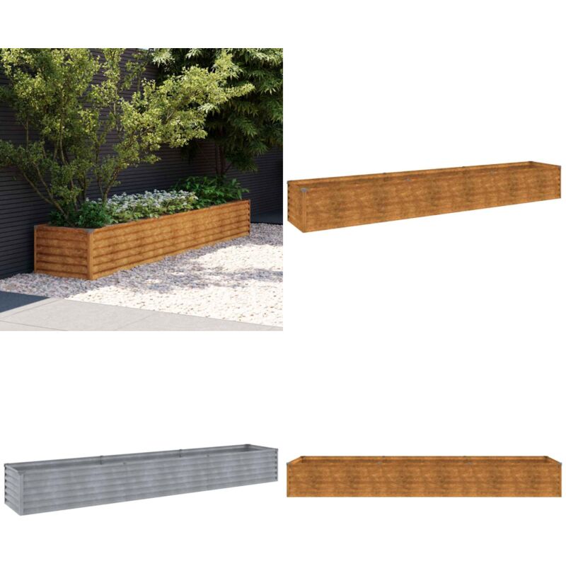 Hochbeet 291x50x36 cm Cortenstahl - Cortenstahl Hochbeet - Rostschutz - Gartendeko - Balkonbepflanzung - Pflegeleicht - Home & Living