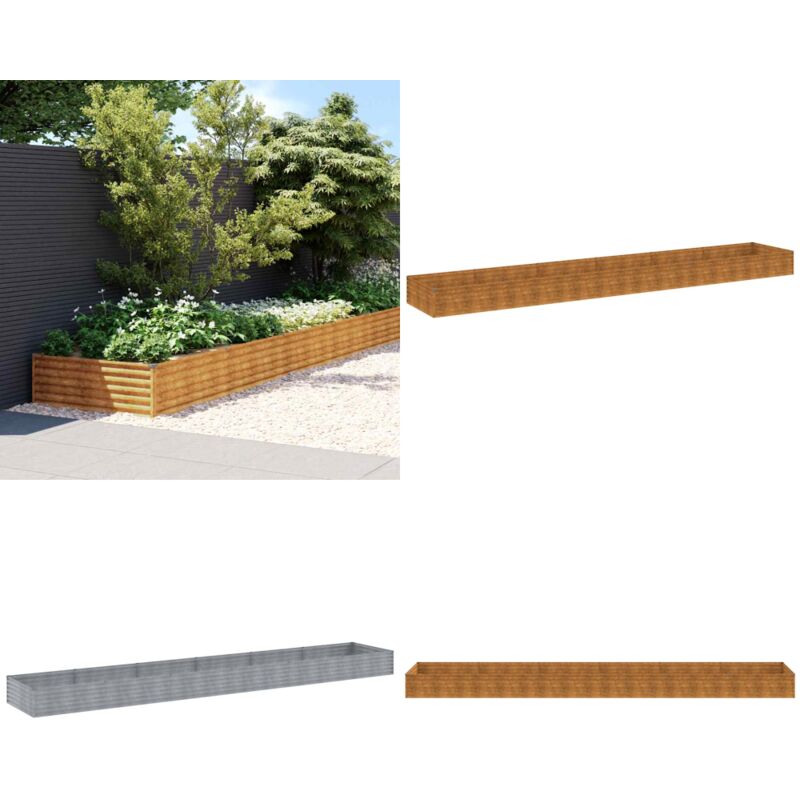 Hochbeet 579x100x36 cm Cortenstahl - Hochbeet - Cortenstahl - Gartendeko - Pflanzgefäß - Balkonbepflanzung - Home & Living