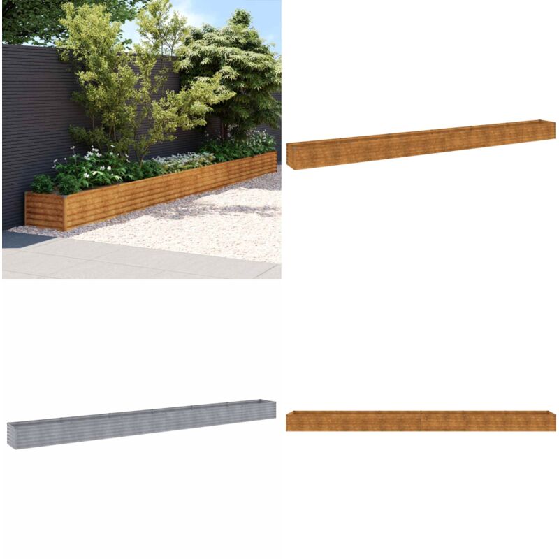 Hochbeet 580x50x36 cm Cortenstahl - Cortenstahl Hochbeet - Gartendekoration - Pflanzgefäß - Balkonbepflanzung - Rosenrost - Home & Living