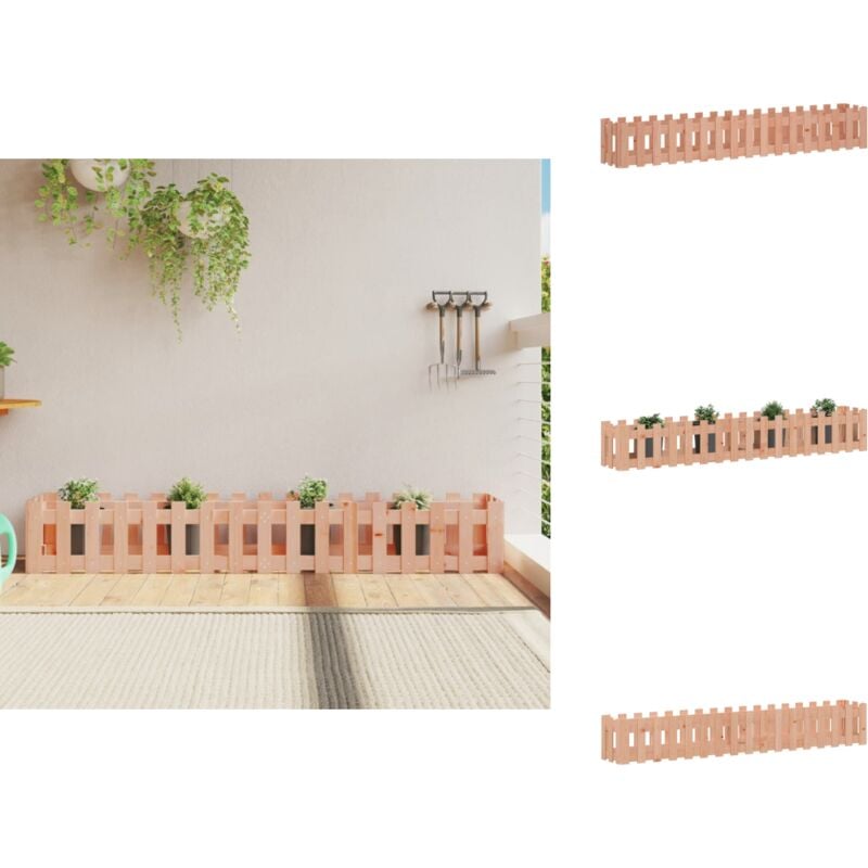 Hochbeet Lattenzaun-Design 200x30x30 cm Massivholz Douglasie - Hochbeet - Holzhochbeet - Gartenhochbeet - Douglasiehölzerne Hochbeet - Pflanzböden