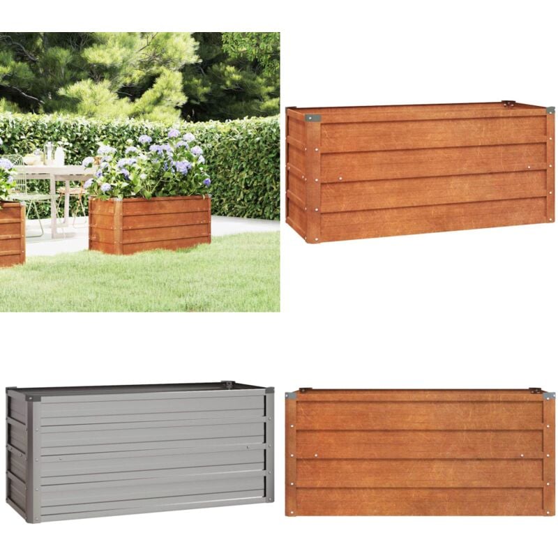 Vidaxl - Hochbeet Rostig 100x40x45 cm Cortenstahl - Cortenstahl Hochbeet - Gartengeräte - Balkonbepflanzung - Pflanzenbehälter - Rostiges Hochbeet