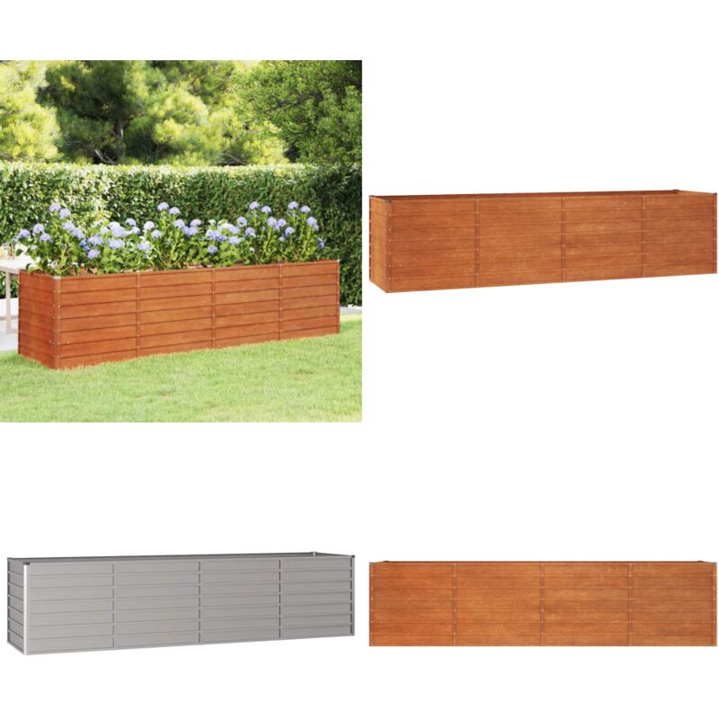 Hochbeet Rostig 320x80x77 cm Cortenstahl - Hochbeet - Cortenstahl - Gartengeräte - Pflanzenbehälter - Balkonmöbel - Home & Living