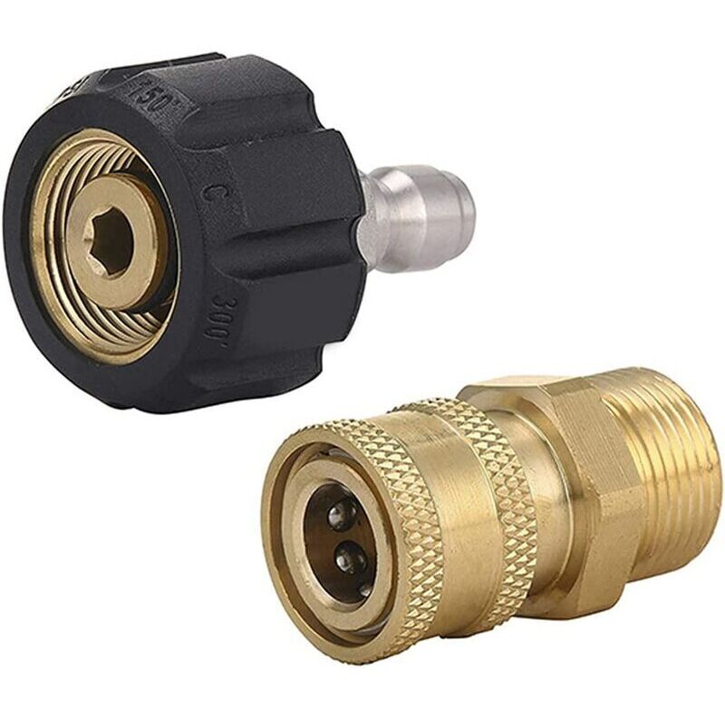 Hochdruckreiniger-Schnellkupplung, 3/8 Zoll, M22-Stecker, Buchse, Verbindungsstück, Kupplung, Hochdruckreiniger, Messing, Schnellkupplung, Kit,