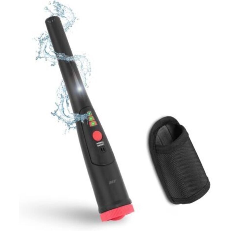 Hochempfindlicher Metalldetektor (ohne Batterien), Alternative zum teuren Pinpointer, Mit Lichtanzeige und LED-Beleuchtung, 360°-Scan,