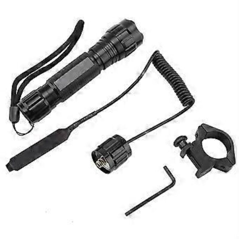 Hochleistungs-LED-Taschenlampe, tragbar, für Outdoor-Aktivitäten wie Jagen und Camping, weiß