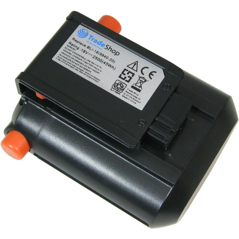 Trade-shop - Hochleistungs Li-Ion Akku 18V / 2500mAh ersetzt Gardena 09840-20 BLi-18 für Gardena 8877 9335 8881 8866 9823 9825 Accu Hedge Trimmer