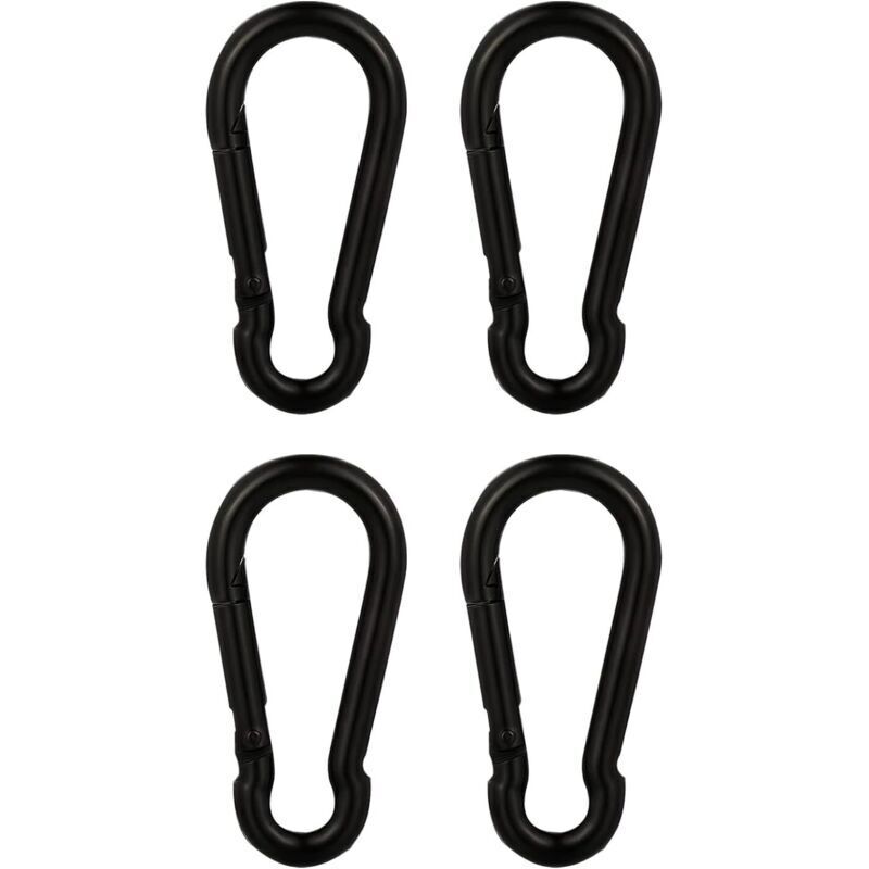 Hochleistungsfähige Karabiner aus Edelstahl, 4er-Set Clips für Sport, Schaukeln und Haustiere