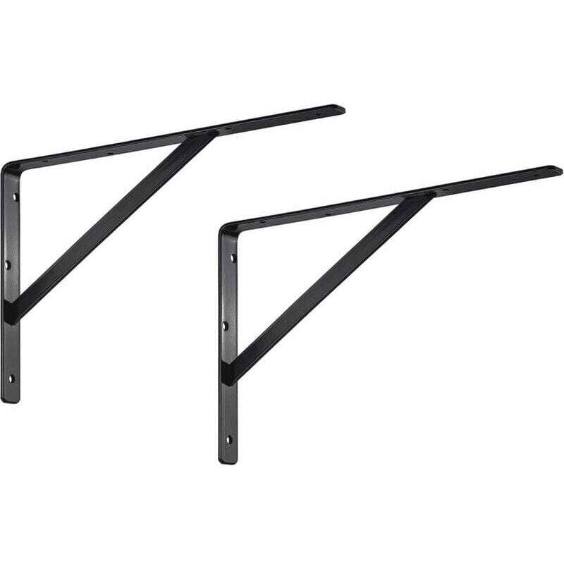 SNQ - Hochleistungshalterung, 2 Stück – Athena-Wandhalterung, Tiefe 300 mm, schwarz, Babytrage, Tragkraft 300 kg, Regalhalterung (300 x 190 mm)