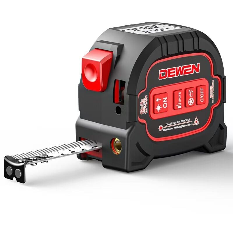 Hochpräzises 3-in-1-Infrarot-Laser-Maßband mit digitaler LCD-Anzeige, Laser-Maßband, Entfernung, 5 m Maßband + 60 m Laser-Entfernungsmesser +