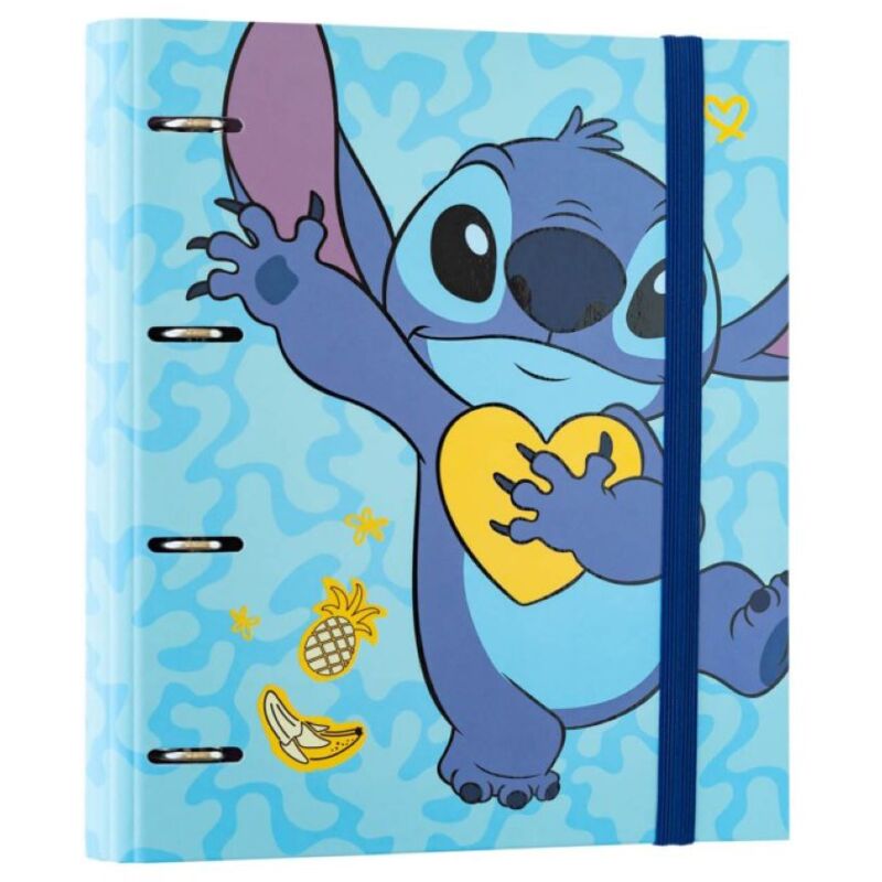 Grupo Erik - A4-Ordner Stitch - Vier-Ringe-Ordner für das perfekte Schuljahr 32x27,5 cm Blau