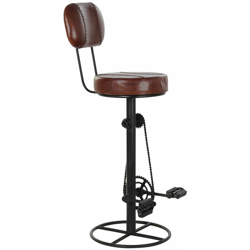 Metalllederhocker 45x46x118 Leder Leder Leder -Lederhocker Metallmaterial Mehrfarbige Farbfamilienstühle und Hocker Details