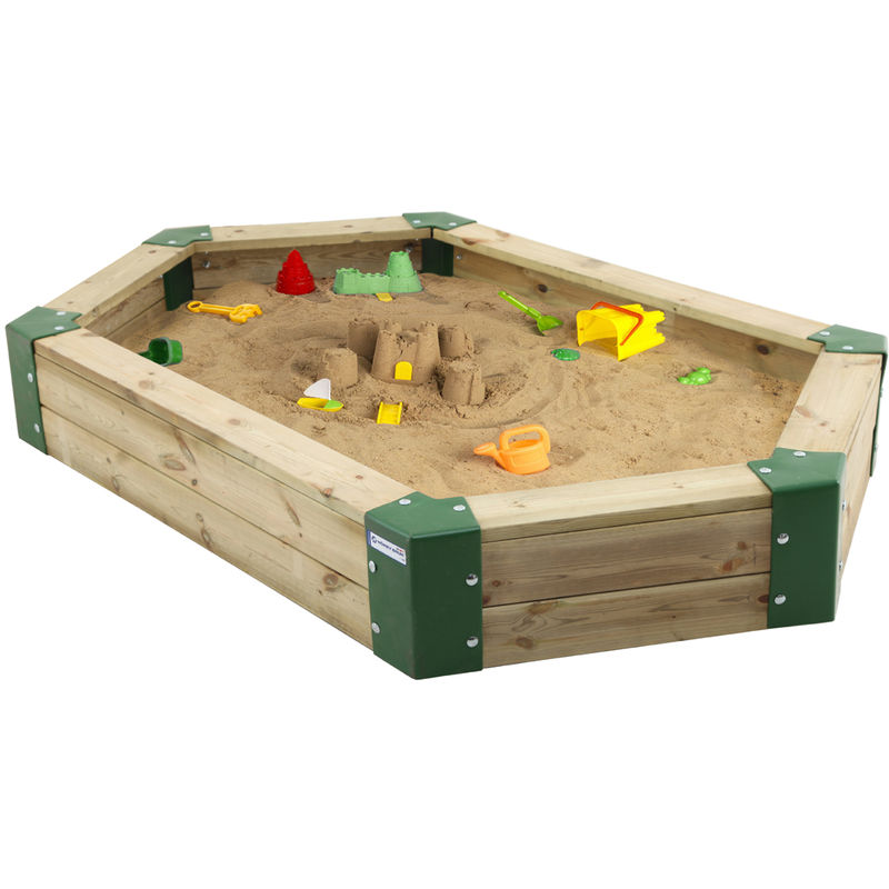 Hörby Bruk - Sandkasten 6-eckig Holzsandkasten ohne Abdeckung, f. 0,6 m Sand