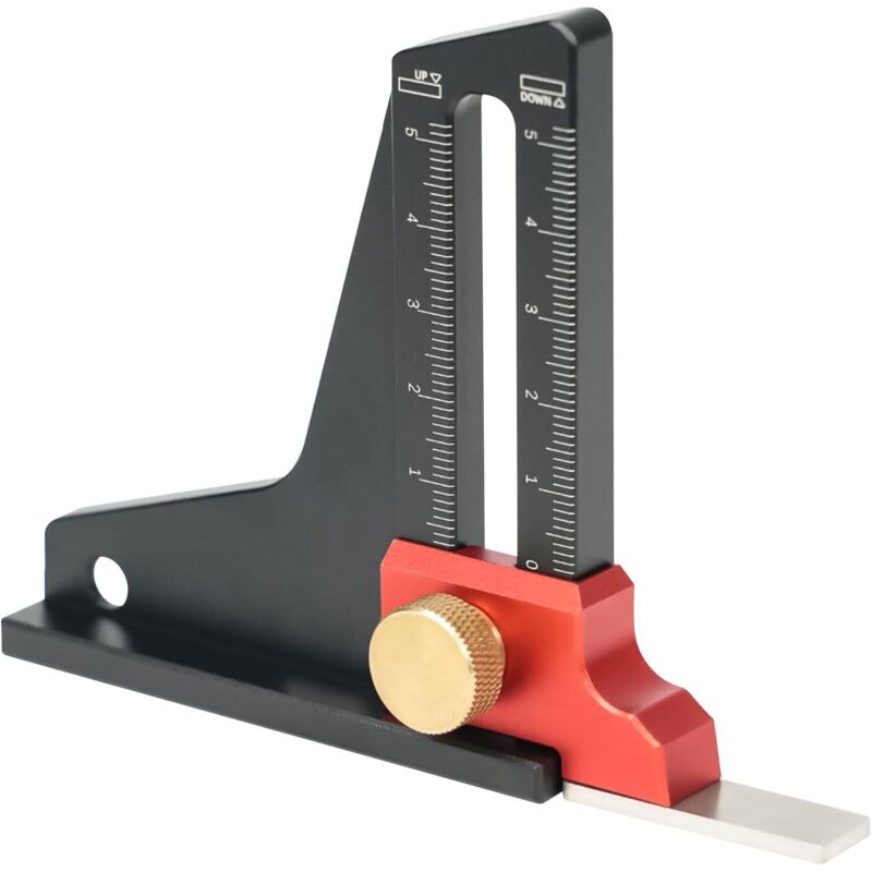 Höhen- und Tiefenmesser aus Aluminiumlegierung, Messwerkzeug für Tischkreissäge und Lineal, Schneidemaschine, Heimwerken, Holzbearbeitung, Höhen- und