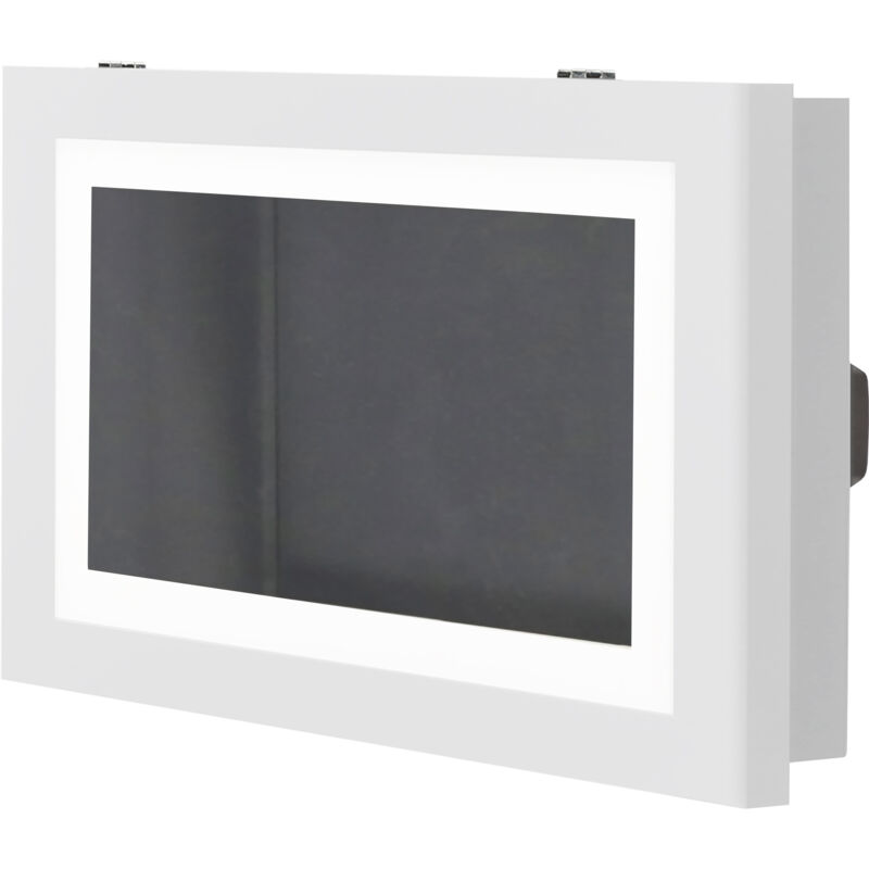 Holz Bilderrahmen befüllbar mit 50 Bilder in din A4 - weiß - Wechselrahmen aufklappbar für Kinderzeichnungen - Bilderhalter Zeichnungen Bilder